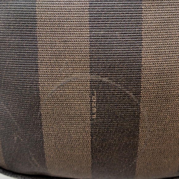 FENDI Vintage Pequin PatternCrossbody Shoulder Bag – Brown Striped Canvas - Picture 6 of 13